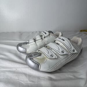 Pearl Izumi Cycling Shoes Womens Size 36 US 5 White Silver Road Bike Closure